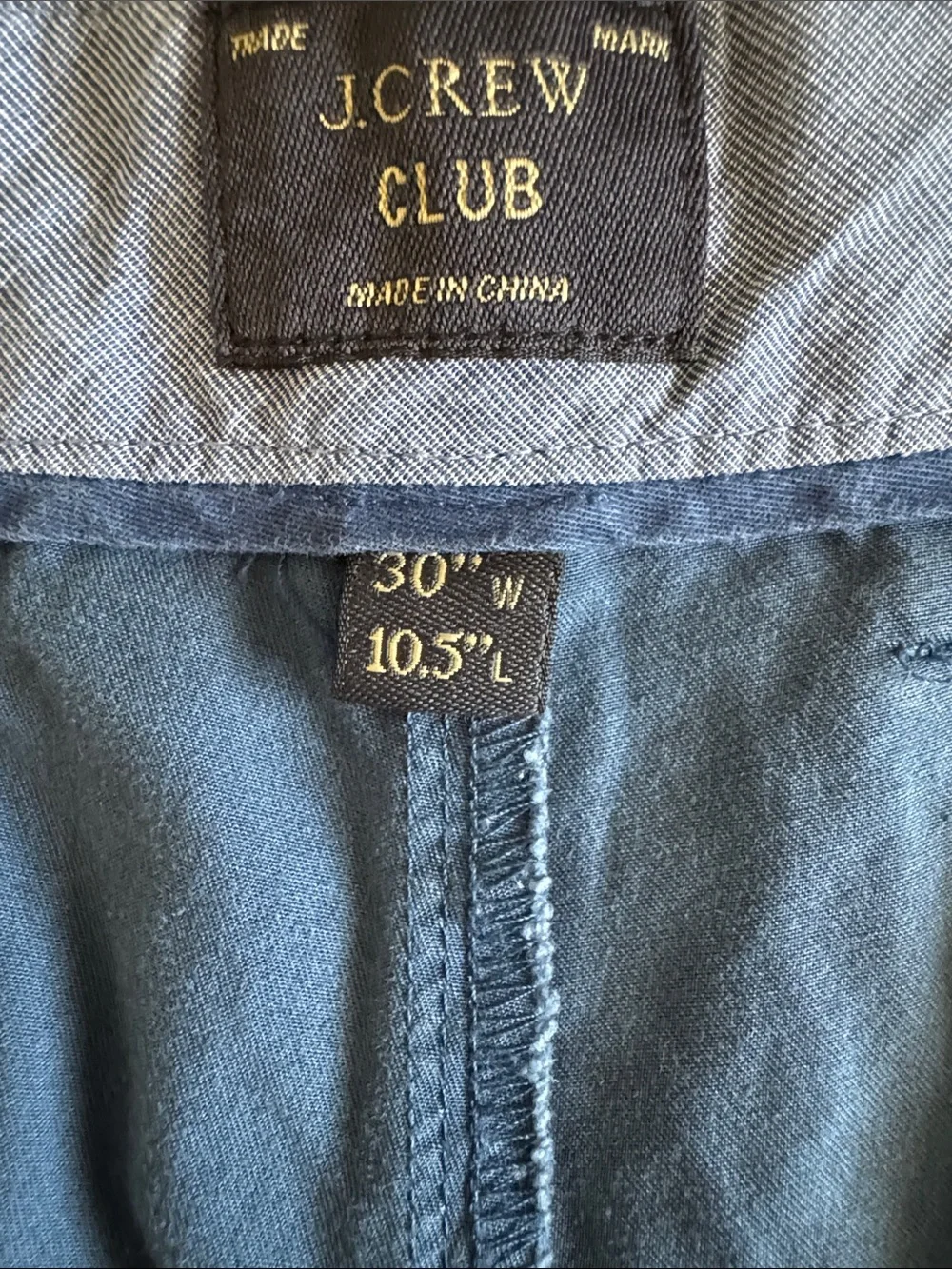 J. Crew Men’s Flat Front Chino Shorts - Navy Blue